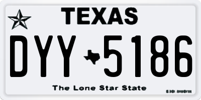 TX license plate DYY5186