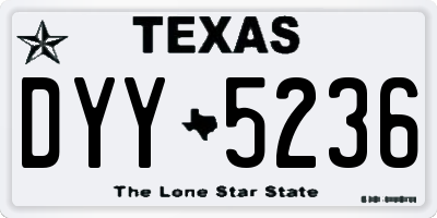 TX license plate DYY5236