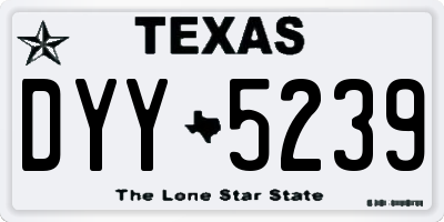 TX license plate DYY5239