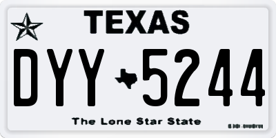 TX license plate DYY5244