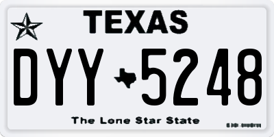 TX license plate DYY5248