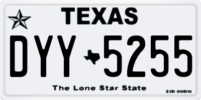 TX license plate DYY5255