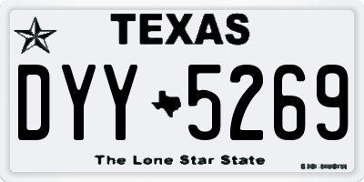 TX license plate DYY5269