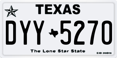TX license plate DYY5270