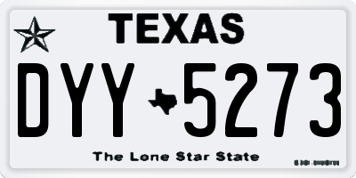 TX license plate DYY5273