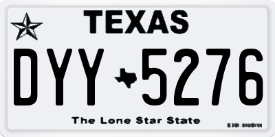 TX license plate DYY5276