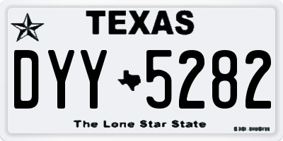 TX license plate DYY5282