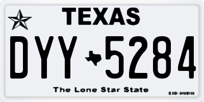 TX license plate DYY5284