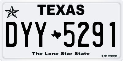 TX license plate DYY5291