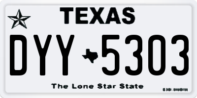 TX license plate DYY5303