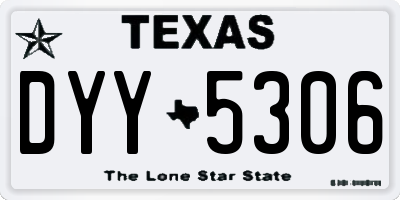 TX license plate DYY5306