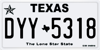 TX license plate DYY5318