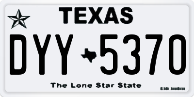 TX license plate DYY5370