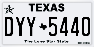 TX license plate DYY5440