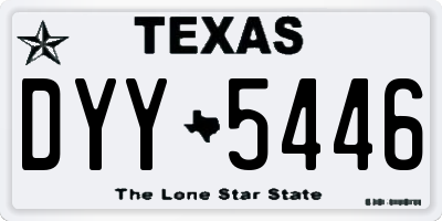 TX license plate DYY5446
