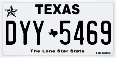 TX license plate DYY5469
