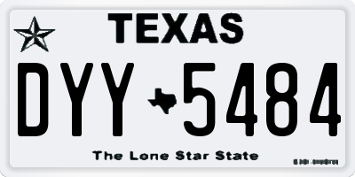 TX license plate DYY5484