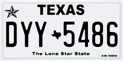 TX license plate DYY5486
