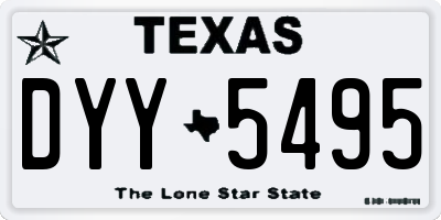 TX license plate DYY5495