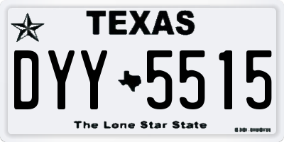 TX license plate DYY5515