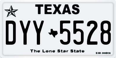 TX license plate DYY5528