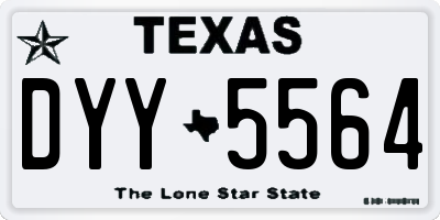 TX license plate DYY5564