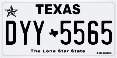 TX license plate DYY5565