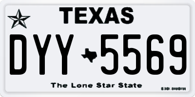 TX license plate DYY5569