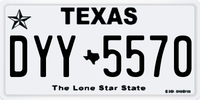 TX license plate DYY5570