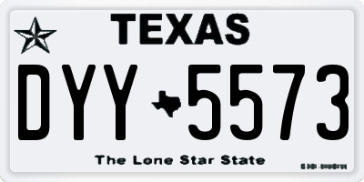 TX license plate DYY5573