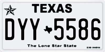 TX license plate DYY5586