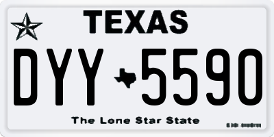 TX license plate DYY5590