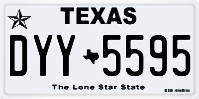 TX license plate DYY5595