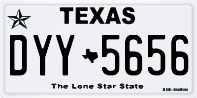 TX license plate DYY5656