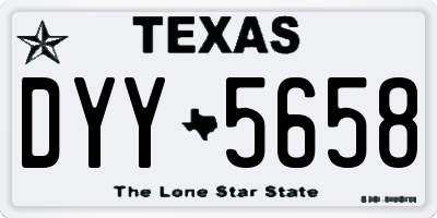TX license plate DYY5658