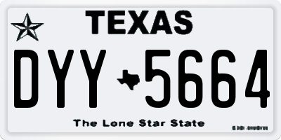 TX license plate DYY5664