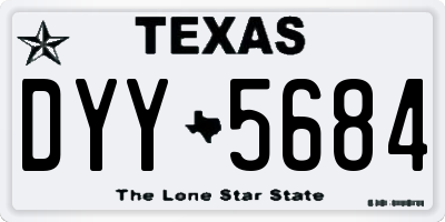 TX license plate DYY5684