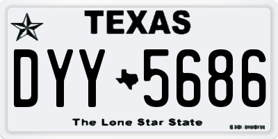 TX license plate DYY5686