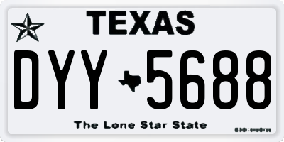 TX license plate DYY5688