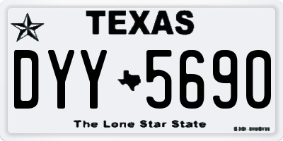 TX license plate DYY5690
