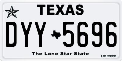 TX license plate DYY5696