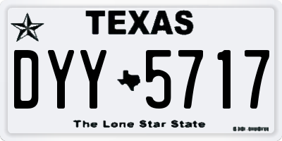 TX license plate DYY5717
