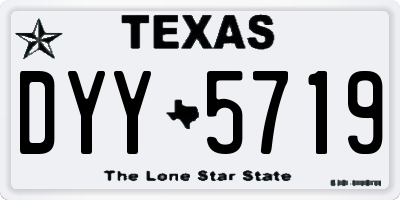 TX license plate DYY5719