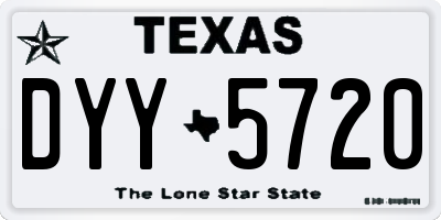 TX license plate DYY5720