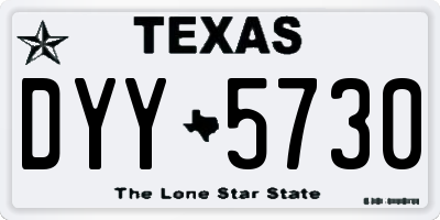 TX license plate DYY5730