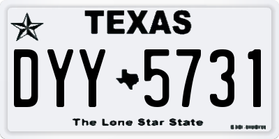 TX license plate DYY5731