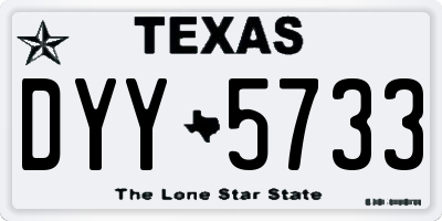 TX license plate DYY5733