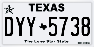 TX license plate DYY5738