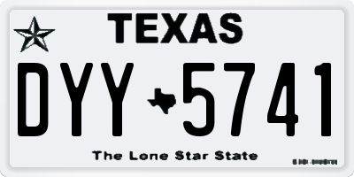 TX license plate DYY5741
