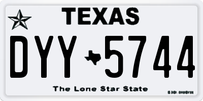 TX license plate DYY5744